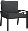 vidaXL Gartenstuhl mit Grauen Kissen 68x76x79 cm Stahl 362714 Bild 2