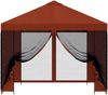 vidaXL Garten Pavillon mit Seitenwänden 3 x 3 m Terrakotta 900364 Bild 5