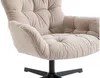 Vente-unique - OPHELIE Sessel Stoff Beige - B 83 cm x H 87 cm x L 83 cm Bild 5