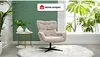 Vente-unique - OPHELIE Sessel Stoff Beige - B 83 cm x H 87 cm x L 83 cm Bild 2