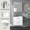 welltime Badezimmer-Set, (Set, 3-St), Florenz, Badkombination 3-tlg, Weiß Hochglanz, inkl. Waschbecken Bild 3