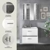 welltime Badezimmer-Set, (Set, 3-St), Florenz, Badkombination 3-tlg, Weiß Hochglanz, inkl. Waschbecken Bild 4