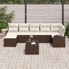 vidaXL Garten-Sofa-Set mit Kissen 8 pcs Braun Poly Rattan 3346138 Bild 3