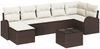 vidaXL Garten-Sofa-Set mit Kissen 8 pcs Braun Poly Rattan 3346138 Bild 2