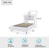 Weißes Prinzessinnen Bett 90x200 cm Mit LED Beleuchtung Und Muschel Design Kinderbett Mit Hydraulischem Stauraum Krone Kunstleder Märchenbett Bild 5