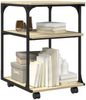 vidaXL Druckerständer 3 Ablagen Sonoma-Eiche 43x48x64 cm Holzwerkstoff 842277 Bild 5