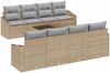 vidaXL Sofa Set mit Kissen 7 pcs Beige und Grau Poly-Rattan 3355319 Bild 2