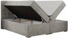 Boxspringbett, Doppelbett, Polsterbett mit Kopfstütze - CARMEN - 200x200cm - Hellgrau Stoff - H3 Bild 4