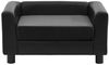 vidaXL Hundesofa Schwarz 60x43x30 cm Plüsch und Kunstleder Bild 3