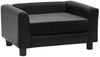 vidaXL Hundesofa Schwarz 60x43x30 cm Plüsch und Kunstleder Bild 2