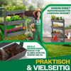 KESSER® Hochbeet mit Etagen Premium Blumenkasten Blumentreppe Pflanztreppe - Gemüsebeet Kräuterbeet Pflanzkübel Frühbeet Blumenbeet Pflanzkasten inkl. Gartenvlies- Beet für Terrasse Balkon & Garten Anthrazit, 5 Etagen Bild 4