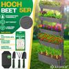 KESSER® Hochbeet mit Etagen Premium Blumenkasten Blumentreppe Pflanztreppe - Gemüsebeet Kräuterbeet Pflanzkübel Frühbeet Blumenbeet Pflanzkasten inkl. Gartenvlies- Beet für Terrasse Balkon & Garten Anthrazit, 5 Etagen Bild 2