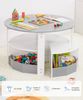 Yorbay Kindersitzgruppe Groß mit vielem Stauraum, 4 multifunktionaler Stühlen, (5-tlg, ⌀79 x 51 cm, Kindertisch mit kombinierbarer Stühlen, Runden Tisch) Bild 2