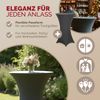 DETEX® Stehtischhusse 5er Set Anthrazit Grau 80-85cm Verstärkter Fußbereich 30°C Waschbar Stehtisch Hussen Tisch Überzug Bild 2