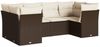 vidaXL 6-tlg. Garten-Sofagarnitur mit Kissen Braun Poly Rattan 3249952 Bild 2