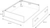 FORTE Clif Rollschublade für Bett, Holzwerkstoff, Braun, 84,1 x 24 x 67,4 cm Bild 5