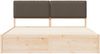 vidaXL Bettgestell mit gepolstertem Kopfteil Taupe 200 x 200 cm 3398107 Bild 5