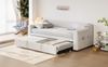 Ausziehbett 90/180x190 cm aus Samt mit Bluetooth-Stereo und Stauraum Bild 4