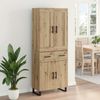 vidaXL Highboard Artisan-Eiche 69,5 x 34 x 180 cm Holzwerkstoff 3415884 Bild 4