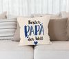 MoonWorks Dekokissen Kissen-Bezug Beste Mama/Bester Papa der Welt Herz Geschenk für Eltern Bild 3