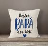MoonWorks Dekokissen Kissen-Bezug Beste Mama/Bester Papa der Welt Herz Geschenk für Eltern Bild 2