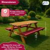 Coemo Kinder-Sitzgruppe Rotbraun Picknicktisch mit Polster Spieltisch Gartentisch Holz Bild 5
