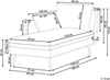 Rechtsseitige Chaiselongue YERRES Stoff Grau Bild 2