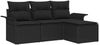 vidaXL Sofa Set mit Kissen 4 pcs Schwarz Poly-Rattan 3345313 Bild 2