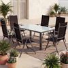 CASARIA® Aluminium Sitzgruppe Bern 6+1 Verstellbare Hochlehner Anthrazit Bild 2