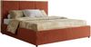 Premium Polsterbett LERIO CLASSIC 140 x 200 cm mit Stauraum, gepolstertem Kopfteil, Gasdruckfedern & Lattenrost - Modernes Design, Inkl. Lattenrost - Orange Plüsch Bild 5