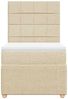 vidaXL Boxspringbett mit Matratze Creme 90x200 cm Stoff 3291944 Bild 4