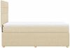 vidaXL Boxspringbett mit Matratze Creme 90x200 cm Stoff 3291944 Bild 5