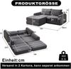 Modulares Schlafsofa H 74 x T 194 x B 169.5 cm aus Cord in Grau mit frei kombinierbaren Elementen Bild 5