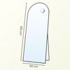 SONGMICS Ganzkörperspiegel, 165 x 60 cm, gewölbter Standspiegel, Rahmen aus Aluminiumlegierung, Hartglas, für Schlafzimmer, Wohnzimmer, Garderobe, tintenschwarz Bild 4