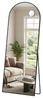 SONGMICS Ganzkörperspiegel, 165 x 60 cm, gewölbter Standspiegel, Rahmen aus Aluminiumlegierung, Hartglas, für Schlafzimmer, Wohnzimmer, Garderobe, tintenschwarz Bild 2