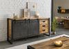 Sideboard Mango 195x45x90 natur lackiert / Metall grau BLACKBURN #307 Bild 3