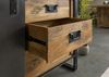 Sideboard Mango 195x45x90 natur lackiert / Metall grau BLACKBURN #307 Bild 5
