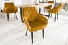 riess-ambiente Polsterstuhl TURIN senfgelb / schwarz (Einzelartikel, 1 St), Esszimmer · Samt · Metall · mit Armlehne · Retro Design Bild 3
