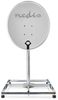 Satelliten Balkon Ständer | Mastlänge: 0.75 m | Maximale Schüsselgröße: 90.0 cm | Bodenplattengröße: 4 x 30 x 30 cm | Stahl | Silber Bild 4
