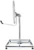 Satelliten Balkon Ständer | Mastlänge: 0.75 m | Maximale Schüsselgröße: 90.0 cm | Bodenplattengröße: 4 x 30 x 30 cm | Stahl | Silber Bild 5