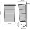 Hailo 1129905 ReadyBin 8,5 L dunkelgrau 226x156x295 mm mit Wandhalter Bild 5