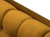 Micadoni Sofa Mamaia 3-Sitzer Samt Bluvel Gelb schwarze Beine Bild 4