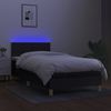 Boxspringbett mit Matratze & LED Stoff Schwarz 90x200 cm, Härtegrad: H2 [3133687] Bild 4
