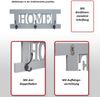 Wandgarderobe HWC-C60 Home, Garderobe Garderobenpaneel, Shabby-Look Vintage 55x21cm ~ dunkelgrau Bild 2