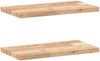 vidaXL Schweberegale 2 Stk. 60x20x2 cm Massivholz Akazie Unbehandelt 3279340 Bild 2