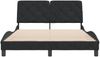 vidaXL Bettgestell ohne Matratze Schwarz 140x190 cm Samt 3207919 Bild 5