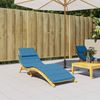 vidaXL Sonnenliegen-Auflage, Oxford-Gewebe , Melange Blau, 3 x 186 x 58 cm Bild 2