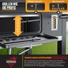 KESSER® Grill Grillwagen XXL Holzkohlegrill mit Deckel, Rädern, Edelstahl-Griff, Grillrost und Thermometer Holzkohle kohlegrill Wagen groß Kohle BBQ Barbeque Camping, Terrasse, Garten Grau, XXL, ohne Set Bild 5