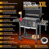 KESSER® Grill Grillwagen XXL Holzkohlegrill mit Deckel, Rädern, Edelstahl-Griff, Grillrost und Thermometer Holzkohle kohlegrill Wagen groß Kohle BBQ Barbeque Camping, Terrasse, Garten Grau, XXL, ohne Set Bild 3