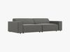 Micadoni 3-Sitzer Sofa Jodie Samt Bluvel Hellgrau Bild 2